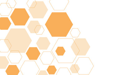 Abstract hexagon frame for futuristic banner template. Technology background design