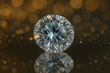 Sparkling Diamond Brilliance: A flawless, radiant diamond. Its facets gleam and reflect light, displaying a dazzling array of brilliance.