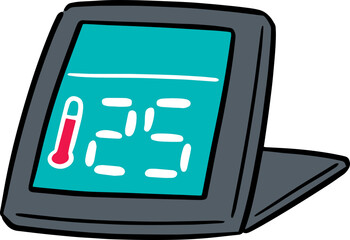 Illustration of digital thermometer
