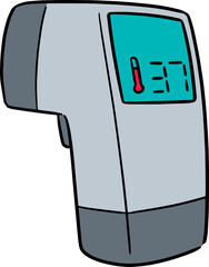 Illustration of digital thermometer
