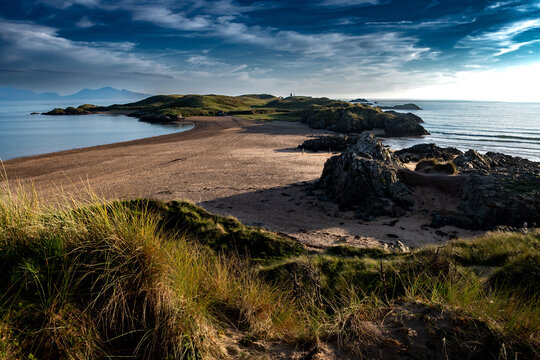 Island Ynys Llanddwyn At Newborough Beach At The Atlantic Coast Of North Wales, United Kingdom