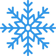 A Bright Blue Stylized Snowflake Symbol With A Transparent Background Perfect For Winter Season Design Elements And Cold Weather Graphics