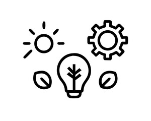 Illustration of sustainable energy sources