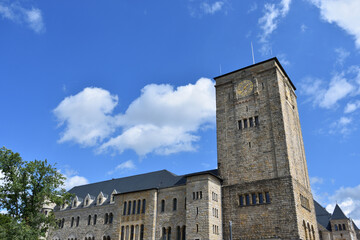 Imperial castle (Zamek Cesarski) in Poznan town, Poland. Facade of historical building © OleksKao