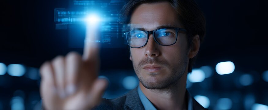 Augmented reality elements revolutionizing sleek modern space visualization with immersive dynamic effects