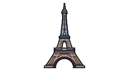 Obraz premium Iconic Eiffel Tower structure a famous Parisian landmark.