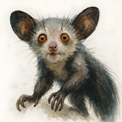 아이아이, 수채화, jpeg (Aye-aye, water colour, jpeg)
