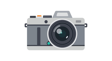Fototapeta premium Flat Design Vintage Film Camera Illustration with Retro Style.