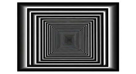 Abstract geometric pattern of concentric squares creating an optical illusion of a receding tunnel or infinite depth.