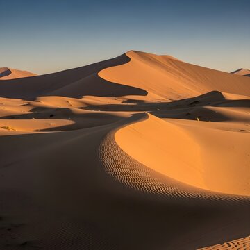 sunset in the sahara desert