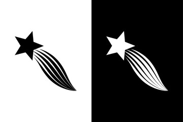 Obraz premium Abstract Falling Star — Elegant Flat Vector Symbol.