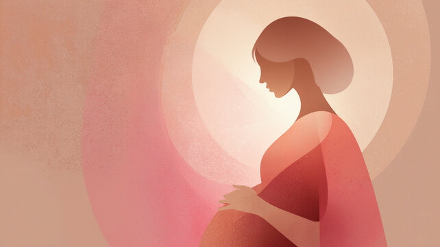 マタニティのイラスト：女性の美しさと健康 - Powered by Adobe