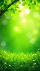 Vibrant Olive Green Backdrop Positive Energy and Calm for Spring and Summer Designs