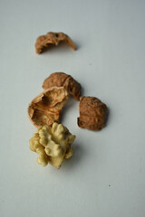 walnuts on the table lit by the window