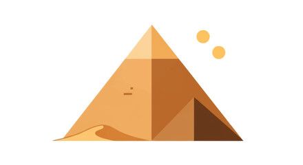 Stylized Egyptian Pyramid with Desert Sand and Coins.