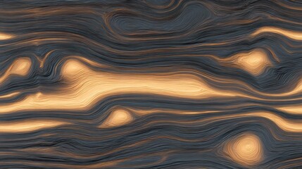 Obraz premium Abstract digital art piece that appears to be a close-up of a wave-like pattern. the pattern is made up of multiple layers of different shades of orange and black, creating a gradient effect.