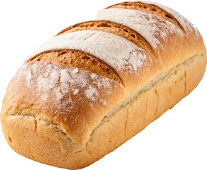 Freshly Baked Bread Loaf Isolated on Transparent Background – Realistic Food PNG

