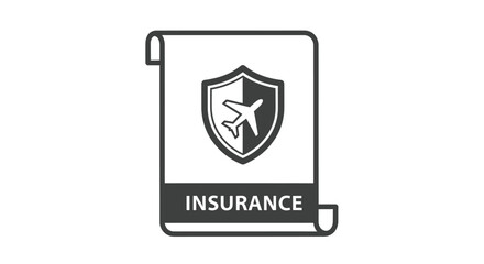 Airplane Shield Insurance Policy Document Icon.