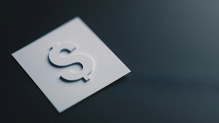 Monochromatic representation of wealth and financial prosperity. Dollar sign as a symbol of economy. Financial security, budgeting and revenue growth.