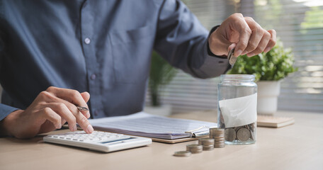 refund, pending, payment, processing, finance, ecommerce, A person calculating finances and saving...