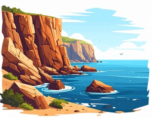 Coastal Cliff Icon