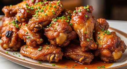 Deliciously Glazed Chicken Wings Appetizer