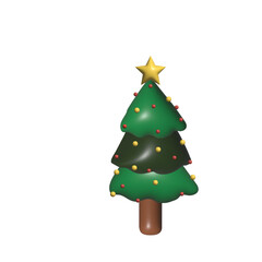 christmas tree isolated on white