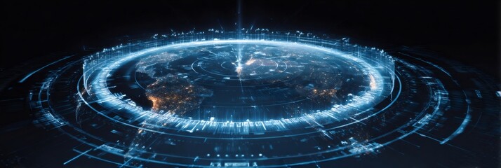 Global network connecting digital data across Earth