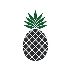 Obraz premium Minimalist Pineapple Icon Vector Illustration Tropical Fruit Design Element