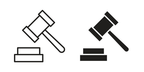 Law icon. Monochrome simple icons for templates, web design