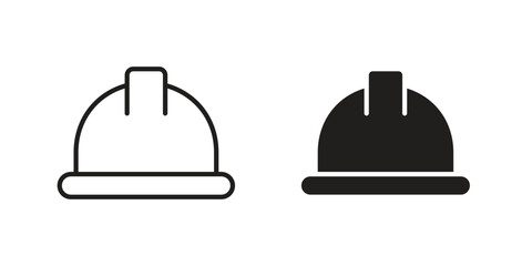 Hard hat icon. Monochrome simple icons for templates, web design