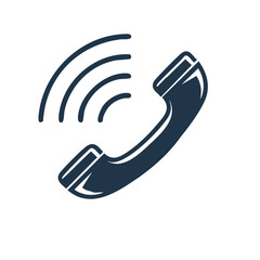 Fototapeta premium Vintage Phone Receiver Icon Ringing Call Connection Communication