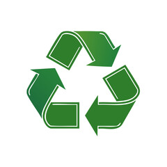 Obraz premium Green Arrows Form a Recycle Symbol Eco Friendly Environment Protection Reuse Reduce Concept Minimalist Design Style Vector Illustration