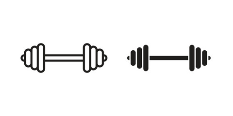 Dumbbell icon. Monochrome simple icons for templates, web design