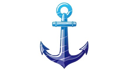 Blue Nautical Anchor Maritime Emblem Nautical Theme