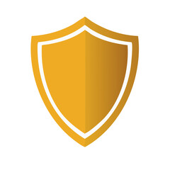 Gleaming Gold Shield Symbolizing Defense, Security, and Protection with a Bold, Modern Aesthetic