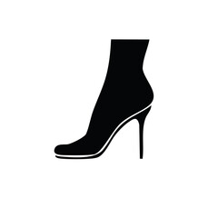 Elegant Silhouette of a Woman's High Heel Shoe