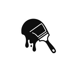 Paint brush icon vector in flat style, symbol for web site and mobile app, vector Illustration