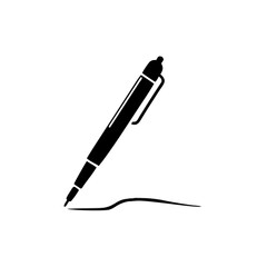 Pen icon. Signature pen and write symbol. vector Illustration