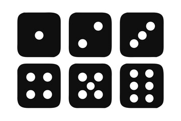 dice Flat icon isolated on white background. Vector illustration.