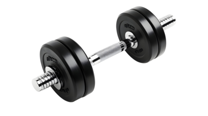 High resolution heavy duty black dumbbell for fitness training and home gym workouts