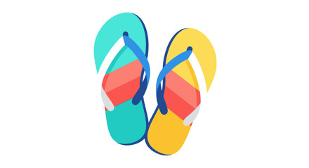 Colorful Summer Flip-Flops for Beach and Pool Wear.