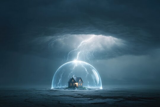 House protected from storm