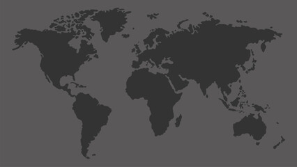 Minimalist World Map Vector Outline

