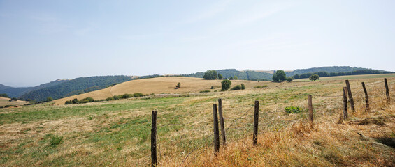 Landscape of Besse-et-Saint-Anastaise in Auvergne, France