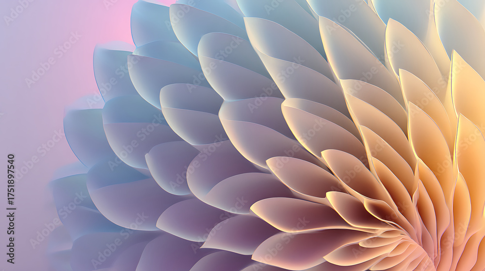 Wall mural harmonious visual-tactile dynamic background for e-commerce layouts with 3d dept