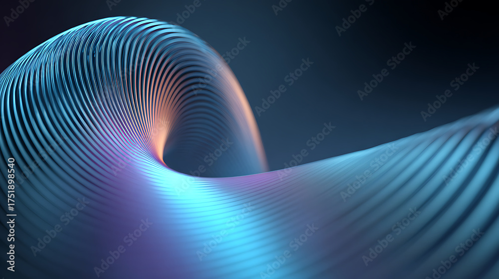 Wall mural abstract immersive multi-sensory dynamic background for ar interface with toucha