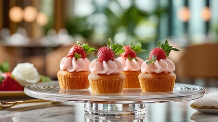  Pink Strawberry Cupcakes Delight