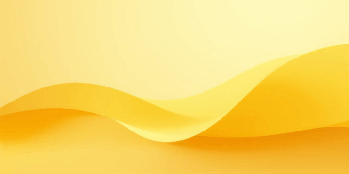 Abstract flowing golden yellow wave design with soft gradients and smooth curves creating a warm and inviting background