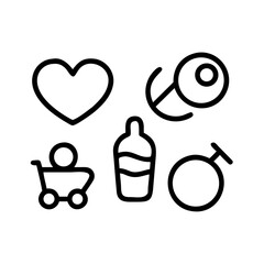 Baby and parenthood icons representing family